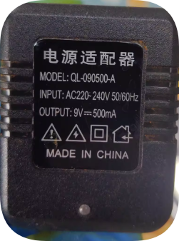 *Brand NEW*Applicable Power Adapter QL-090500-A AC220-240V 50/60Hz Input 9V 500mA Output Charger Power Supply